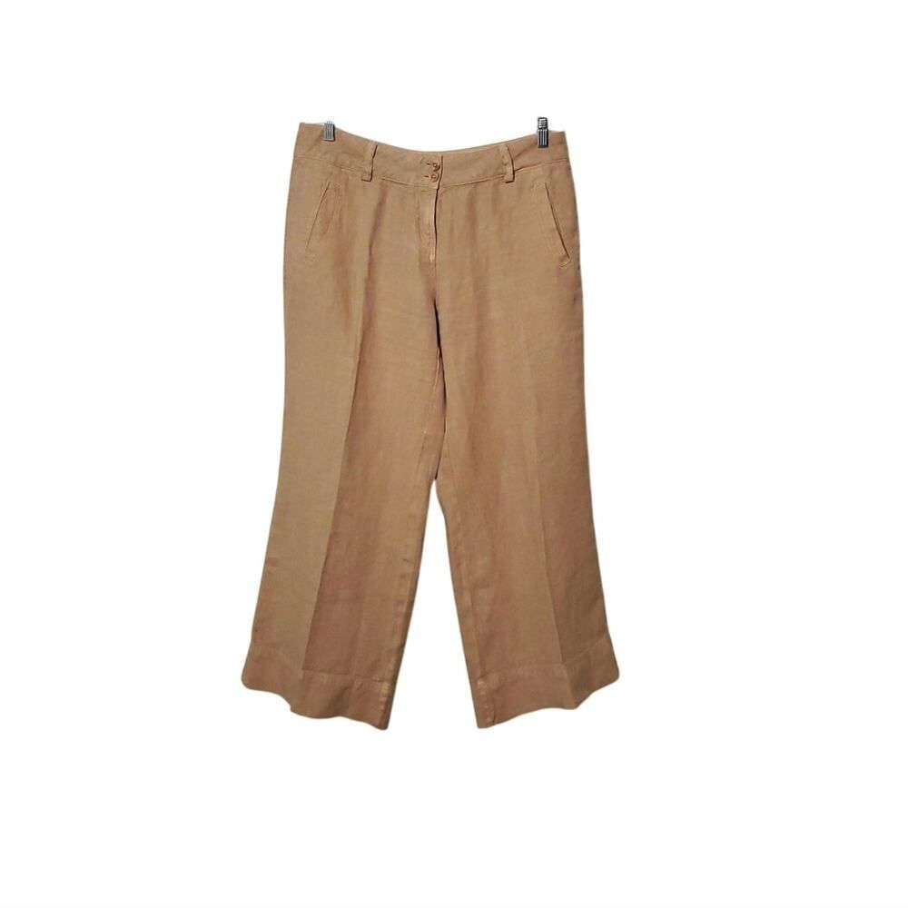 POETRY Linen Mocha Mousse Trousers Pants Sz XL
